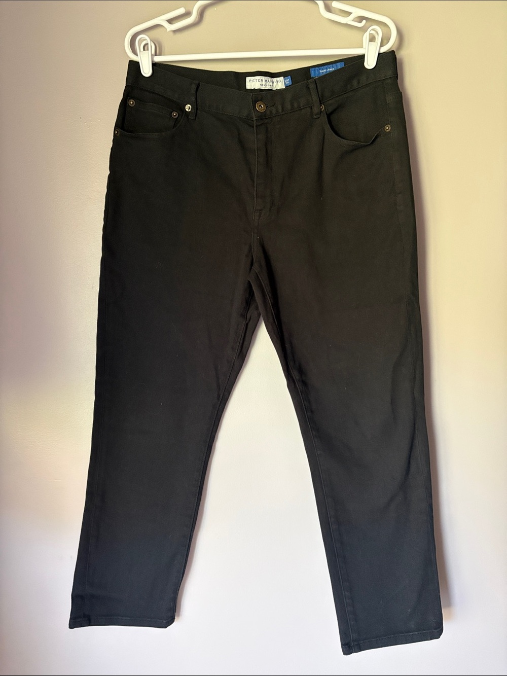 Peter Manning New York Men’s Standard Fit Black Travel Jeans